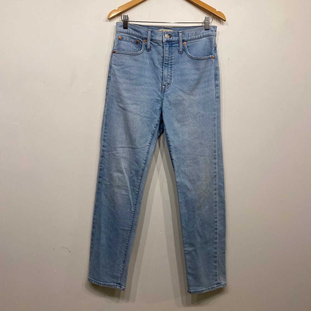 Madewell Classic Straight Jean Light Wash High Rise Denim Size 29